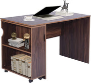 Computer Desk with Removable Movable 2-Tier Bookcase Office Work Station