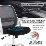 Breathable Mesh Computer Chair, Comfy Swivel Task Chair with Flip-up Armrests and Adjustable Height